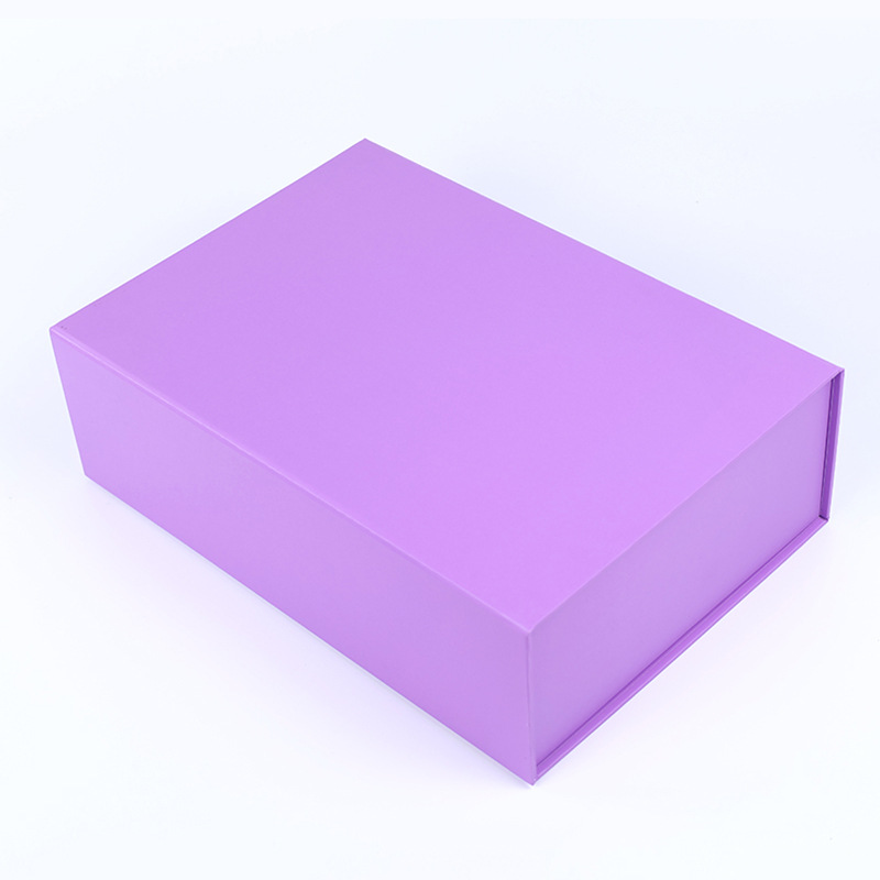 Foldable Box (Purple) Ribbon Greeting Card Raffia