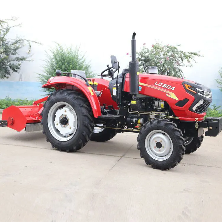 Mini tracteurs agricoles bon marché 50hp 60hp 70hp vente en gros agriculture petit tracteur de jardin à pied 4 temps à vendre avec motoculteur rotatif