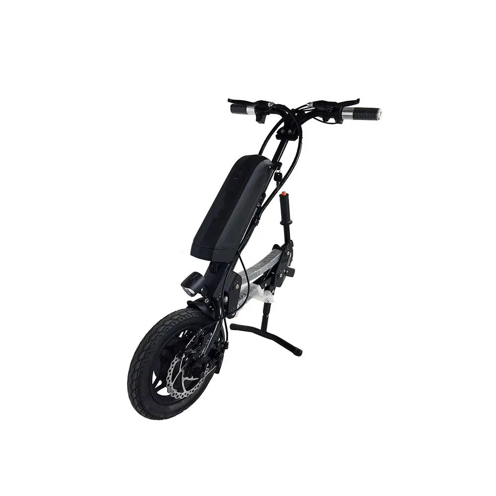 Accesorio para silla de ruedas eléctrica, kit de conversión de bicicleta de mano para silla de ruedas eléctrica plegable de 36V y 350W