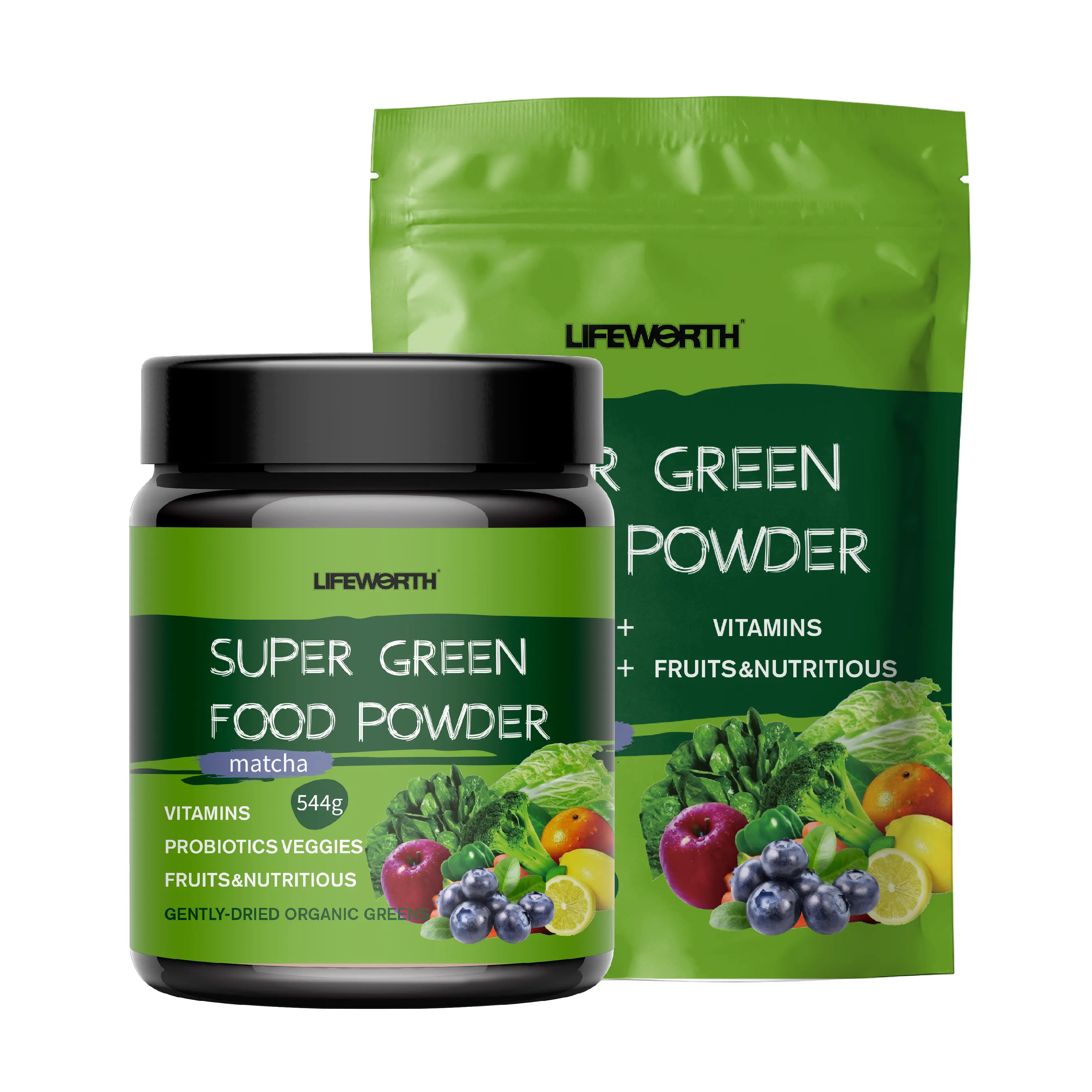 Lifeworth verdure biologiche e verdure super miscela alimentare superfood integratore quotidiano di fiber alimentari vitaminiche