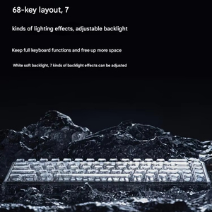 Lofree 1% para tableta de escritorio de oficina RGB retroiluminado inalámbrico USB y virtual para Bluetooth modo Dual Teclado mecánico transparente - Product Image 3
