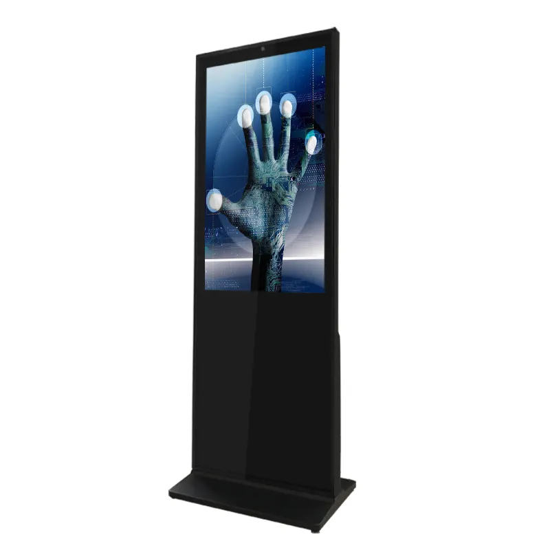 Boden stehender vertikaler TV-Touchscreen-Kiosk 4k 55 Zoll Innen werbung Player-Bildschirm HD LCD LED Digital Signage