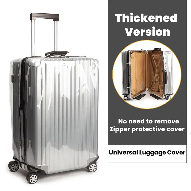Tùy chỉnh bán buôn rõ ràng PVC hành lý bảo vệ bìa trong suốt không thấm nước bìa cho du lịch hành lý