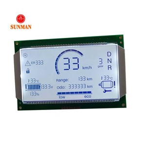 Monochromes LCD-Display 7 Segment 23-stelliges alpha numerisches LCD mit wasserdichtem Anschluss 18 PIN - Product Image 1