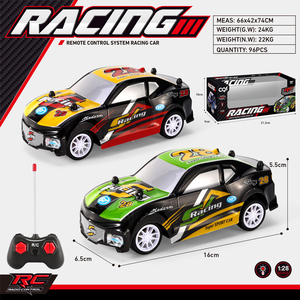 Ucuz radyo kontrol oyuncak 1:28 radyo kontrol PVC araba 4 kanal R/C ücra kontrolü araba yarışı - Product Image 3
