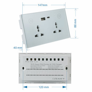 ZIGBEE V3 Apple homekit App está conectado directamente con USB tipo C pared inteligente receptáculo de pared enchufe inteligente - Product Image 4
