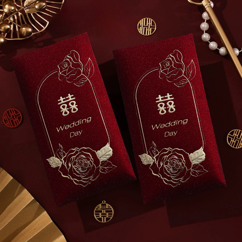 Vin rouge pailleté doré, main dans la main (paquet de 6)