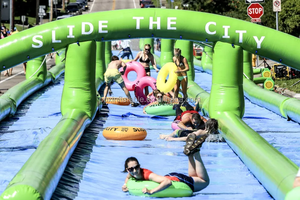 Toboganes de agua inflables gigantes inflables para ciudad para gran fiesta en la calle, equipo de parque acuático, piscina, deslizamiento en un tobogán de agua - Product Image 2