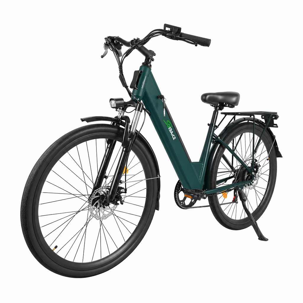 Vélo électrique vert olive mat