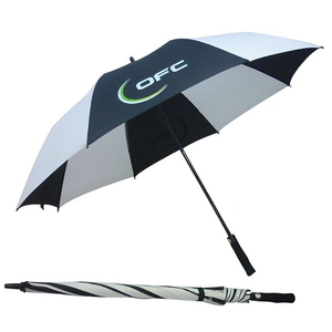 Tự động quảng cáo Quà Tặng ô màu đen lớp phủ pongee Ô Dù Golf bán buôn biểu tượng tùy chỉnh thẳng cắm trại - Product Image 1