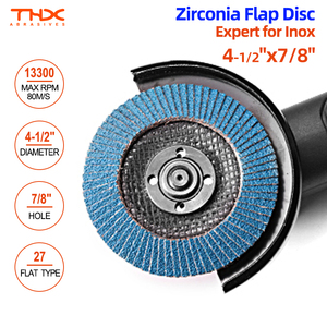 Flap <strong>Disc</strong> 4.5 Flapper <strong>Discs</strong> for Grinder 80 Grit 2-in-1 Flap <strong>Disc</strong> for Stainless Steel for Angle Grinders - Product Image 2