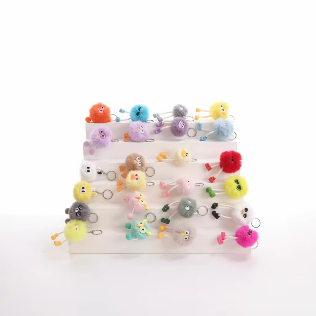 Several kinds of plush keychains