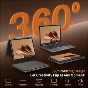 Yepyeni 10.95 inç dokunmatik ekran 2 in 1 Yoga Mini dizüstü PC çekirdek I5-12THGEN kamera yüz tanıma uyandırma destekler - Product Image 3
