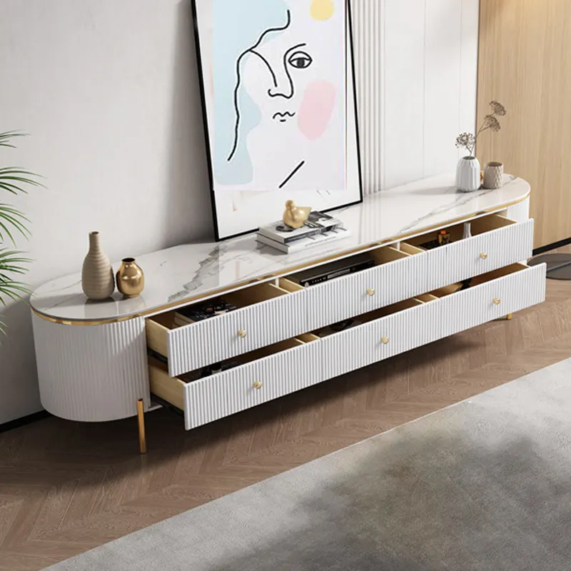 Новый стильный шкаф для телевизора, современная роскошная мебель для гостиной, подставка для телевизора из спеченного камня и дерева, стол для телевизора для гостиной