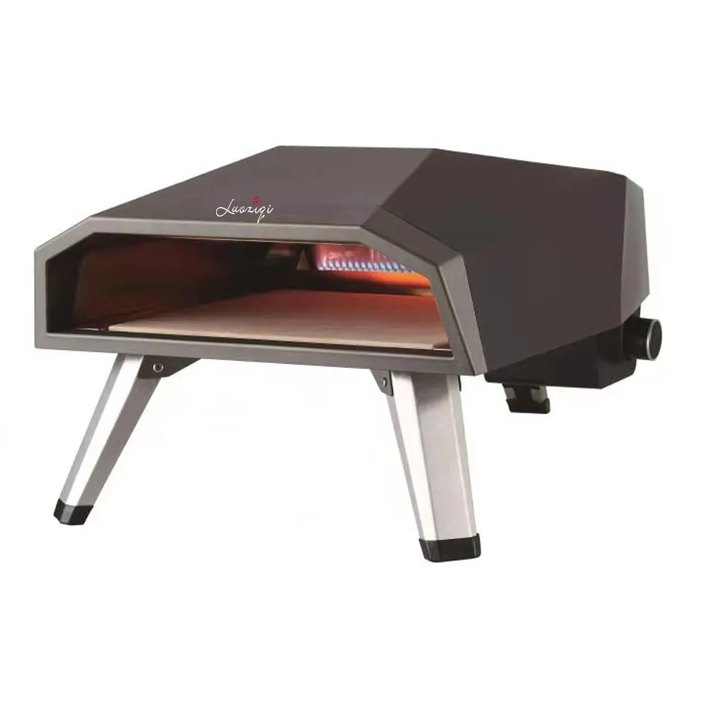 Horno comercial pequeño de gas para pizza, cocina de acero inoxidable, 12 y 16 pulgadas, gran oferta, 2023