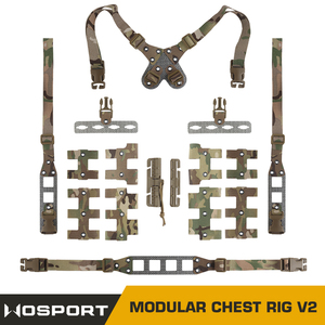 Wosport ชุดอุปกรณ์เสริมหน้าอกโมดูลาร์แบบปลดออกได้อย่างรวดเร็วอุปกรณ์ V2สำหรับเล่นเกมกีฬาเนื้ออ่อน CS - Product Image 6