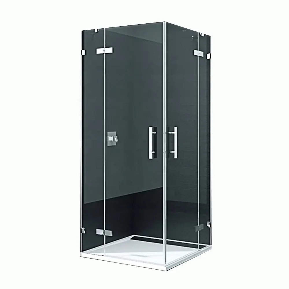Pochette de douche carrée, sans cadre, double portes battantes, style ouvert, directement d'usine, nouveau design
