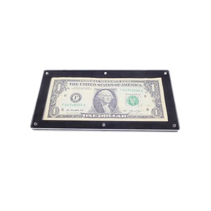 Struttura di visualizzazione di valuta della banconota degli stati uniti del supporto di soldi acrilico su ordinazione con i magneti - Product Image 2