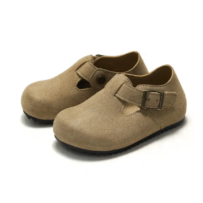 थोक निर्माता कस्टम साइड स्ट्रैप फ्लैट लड़की बच्चों के लिए कॉर्क जूते चप्पल चप्पल चप्पल सैंडल बच्चों के लिए उच्च गुणवत्ता वाले जूते