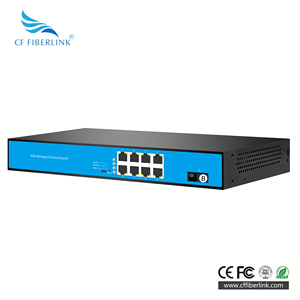 OEM/ODM Web Managed L2-Netzwerk-Switches der Enterprise-Klasse 1 Optisch 8 Elektrische Single-POE-Gigabit-Glasfaser-Switch-SNMP-Funktion