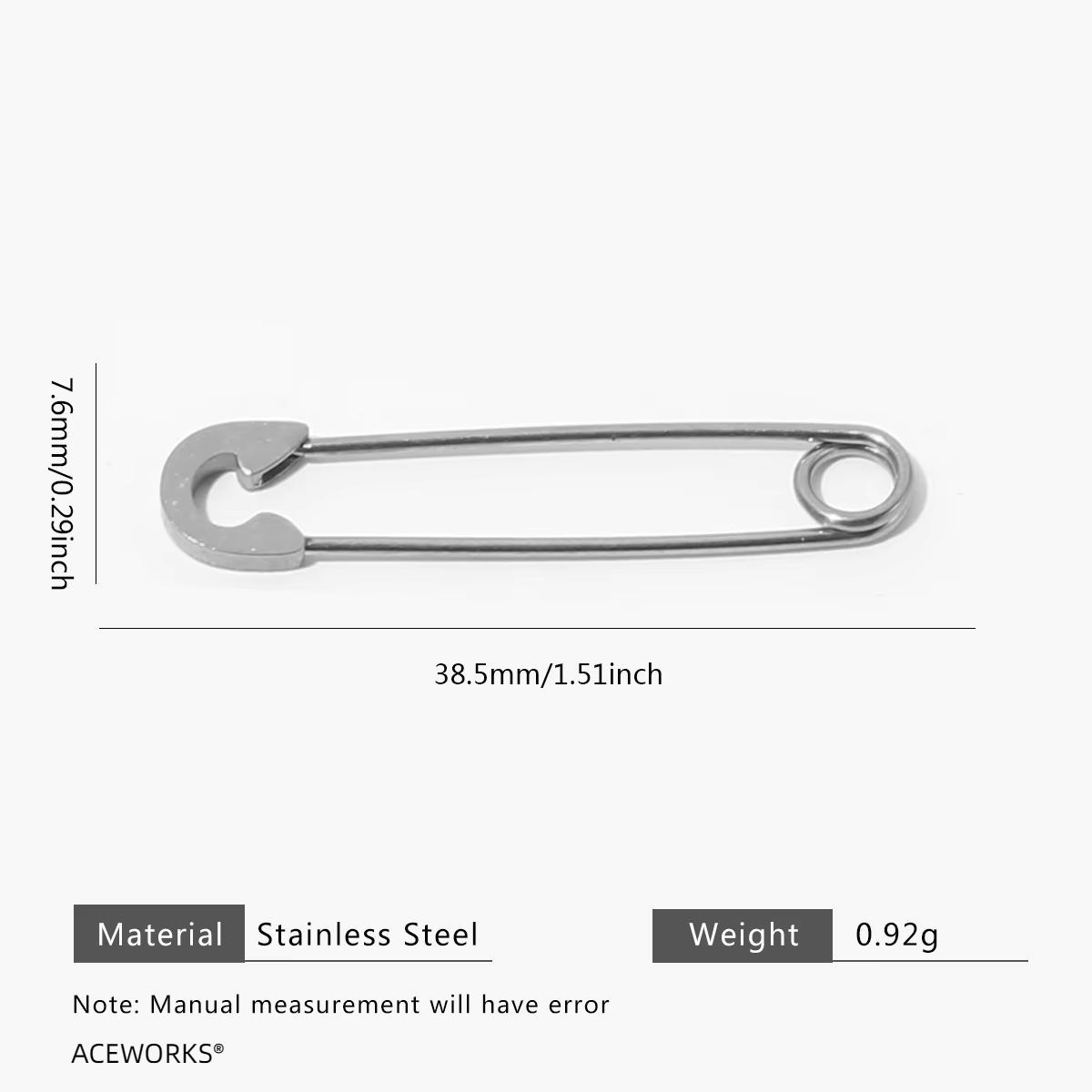 Silver Plain Pin