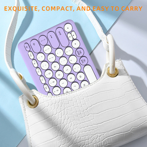 Colorful Multi-<strong>Device</strong> <strong>Bluetooth</strong> Wireless <strong>Keyboard</strong> Silent Scissors Keys Slim Portable Mini <strong>Keyboard</strong> for mac Windows - Product Image 3