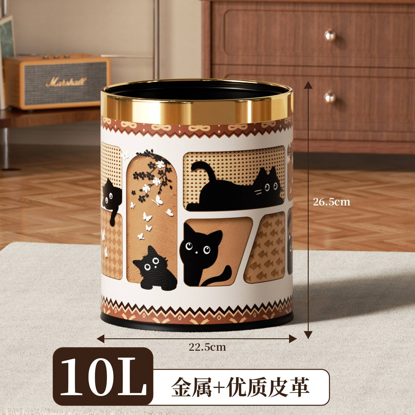 10L Cat Style Gold Ring