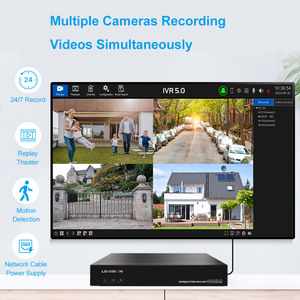 LS VISION cctv 8mp 4k poe nvr 8频道套件4CH家庭安全AI警报双向语音对讲室外夜间版ip摄像机 - Product Image 3