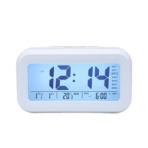 Digital Smart Alarm Clock Thermometer Calendar <strong>Display</strong> Snooze Table Desk Clock White Backlight Student Clock - Product Image 1