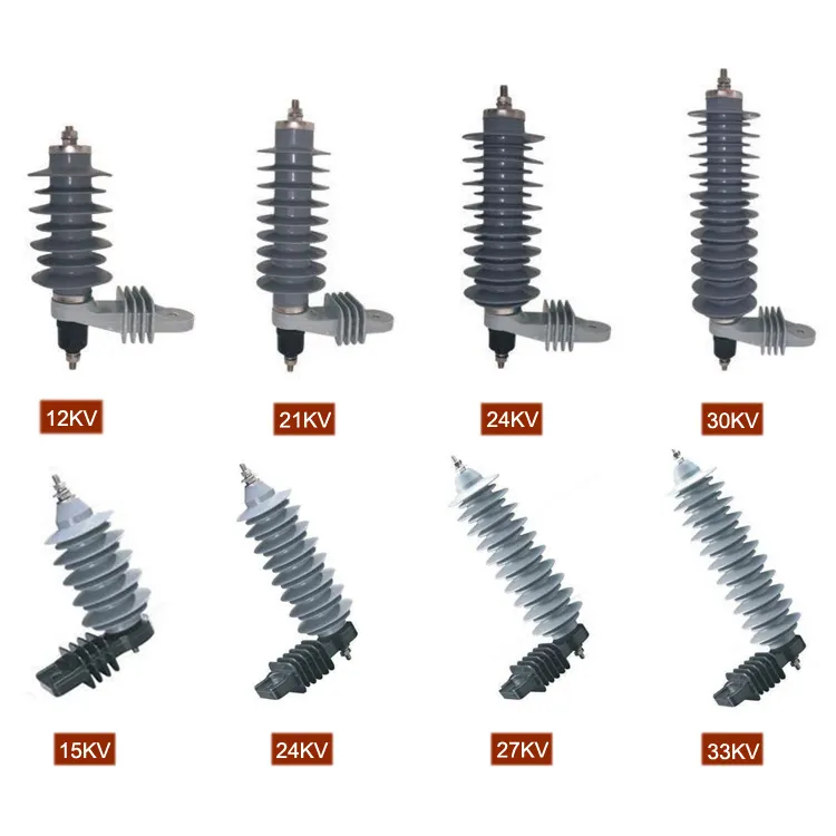 ברקים Arrester מחיר 9KV 11KV 12KV 15kv 18KV 21KV 24KV 27KV 30KV 33KV מתכת אבץ תחמוצת פולימר Surge Arrester