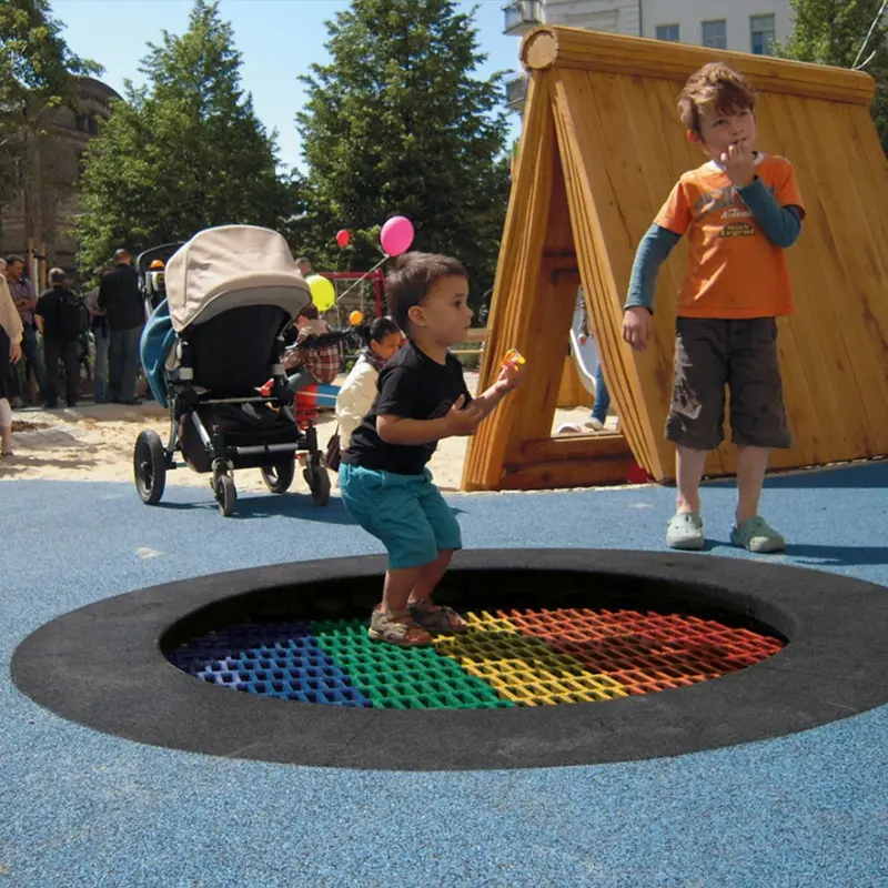 Trampolín de exterior en el suelo para niños, trampolín para Patio, jardín, nuevo diseño