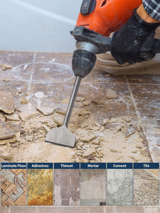 SDS cộng với 3 "x 10" gạch loại bỏ đục bit, <span class=keywords><strong>cranked</strong></span> Đầu phẳng xẻng rộng mở rộng công cụ cho búa quay, thinset vữa sàn - Product Image 3