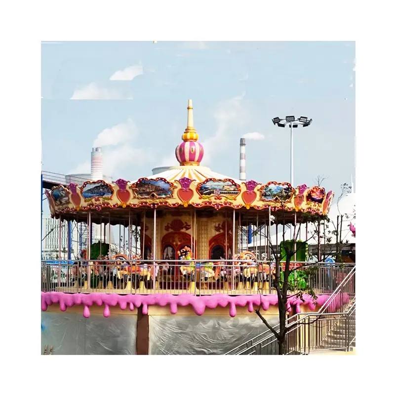 Giro di divertimento 24 posti Carousal Horse Merry Go Round Carousel più venduto in vendita