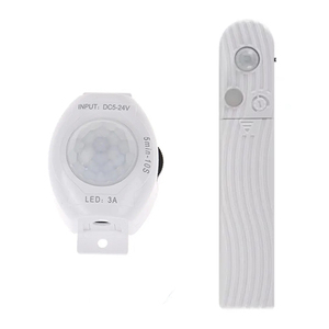 Sensor de movimiento Interruptor de luz 5V 12V Sensor PIR DC Detector de movimiento Temporizador activado Interruptor automático ON OFF para gabinete Tira de LED - Product Image 1