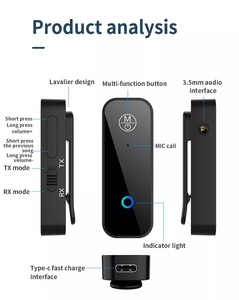 2 in1 BT 5.1V蓝牙音频接收器发射器3.5毫米立体声音频适配器，适用于电视/计算机/家庭影院 - Product Image 4