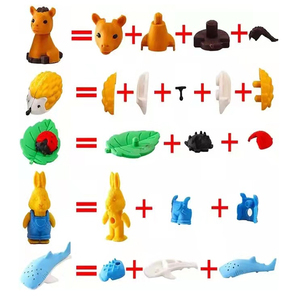 LZY875 Cục Tẩy Bút Chì Động Vật Cục Tẩy Xếp Hình Thú Cưng Để Bàn Cho Trẻ Em Số Lượng Lớn Quà Tặng Cho Bữa Tiệc - Product Image 4