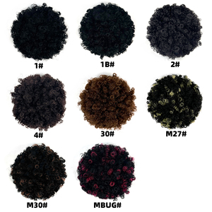Vivian một hoặc hai miếng trong một gói Marley kinky tóc búi afro coily Puff dây rút đuôi ngựa cô gái trẻ em - Product Image 3