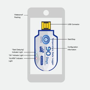 Sigmawit <strong>Temperature</strong> <strong>Data</strong> <strong>Logger</strong> Single Use <strong>Temperature</strong> Recorder PDF Report USB <strong>Temperature</strong> <strong>Logger</strong> Datalogger - Product Image 3