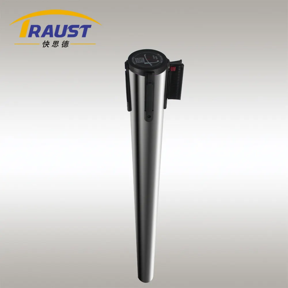 Traust supplier airport crowd controller queue line tape retractable belt stand poles stanchion barrier barricade