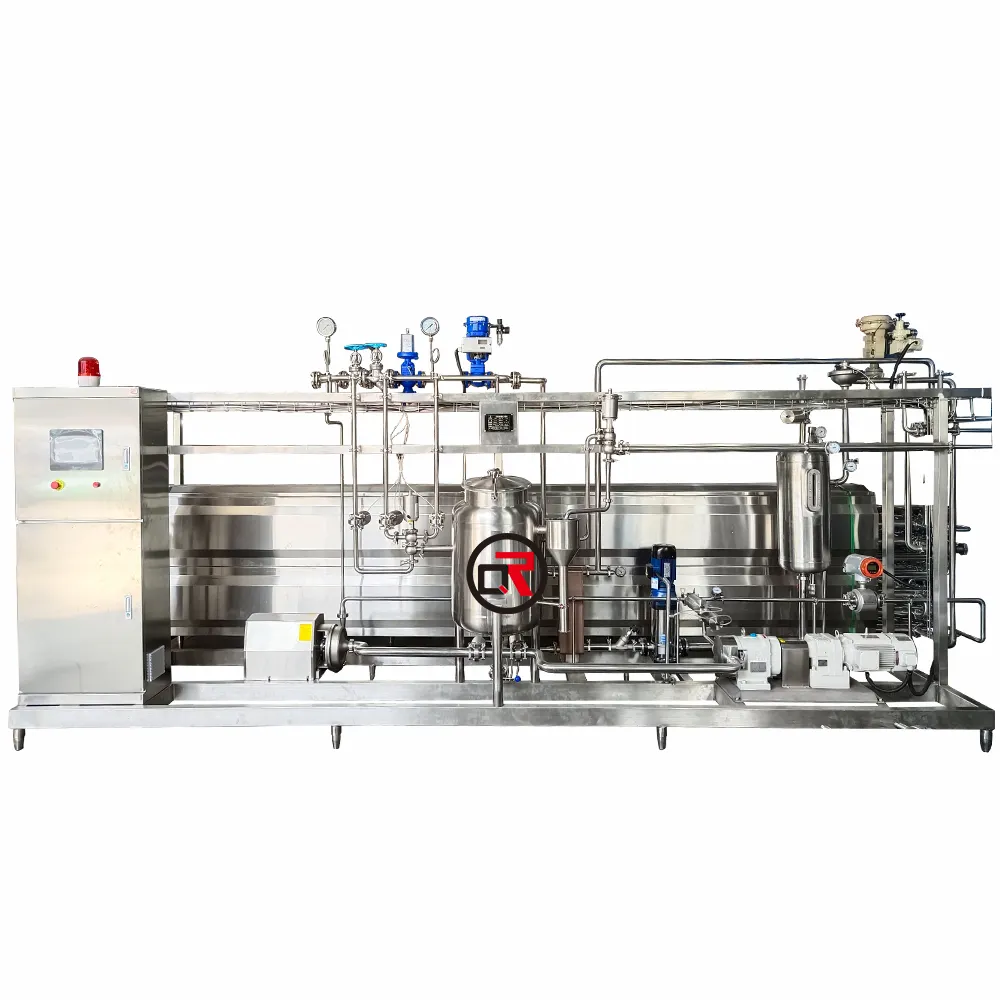100L nuevo equipo de producción lechera de laboratorio semiautomático jarabe helado yogur jugo UHT placa esterilizador pasteurizador
