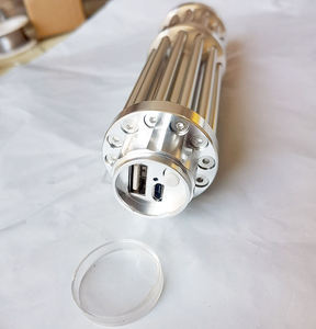 USB ricaricabile, batteria integrata ai polimeri di litio, lente di vetro Multi-modello di fascia alta a forma di Gatling, puntatore Laser blu - Product Image 4