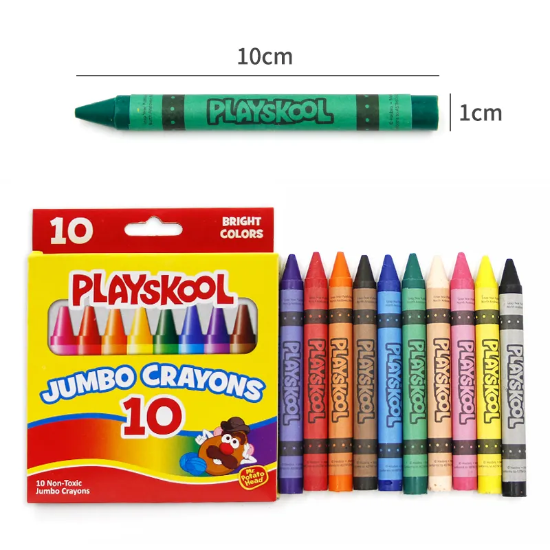 8 renk jumbo mum boya seti, çocuklar için özelleştirilmiş toksik olmayan çizim boya kalemi