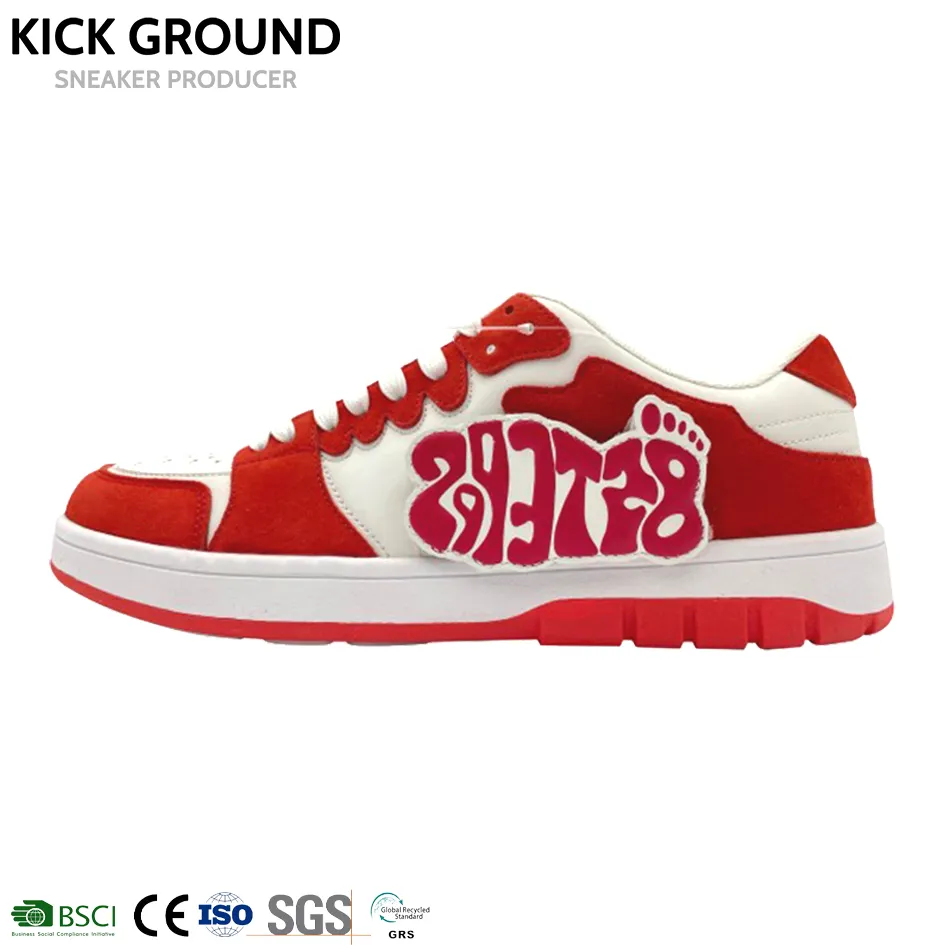 Kick Ground Free Design Sneaker High Top leopardato retrò skateboard basket scarpe alla moda personalizzate per gli uomini