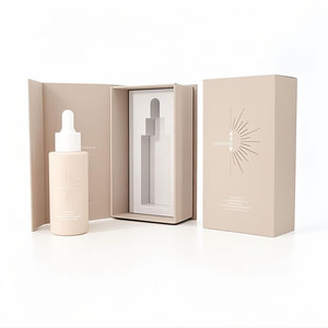 Lüks saç uçucu yağ damlalık pembe 30ml 50ml 60ml 100ml 150ml boş cam kozmetik nemlendirici bronzlaşma yağ şişesi kutusu ile - Product Image 5