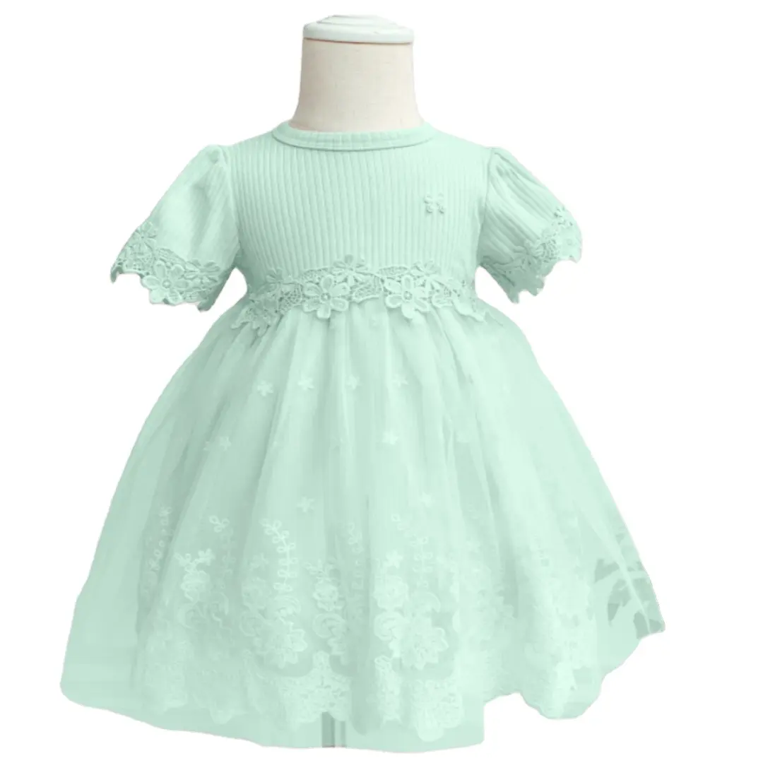 2024 new design baby girl 100% Cotton Lace Lolita Dress for Infants & Newborns Casual Style Summer Dress Girls 0-5 Years