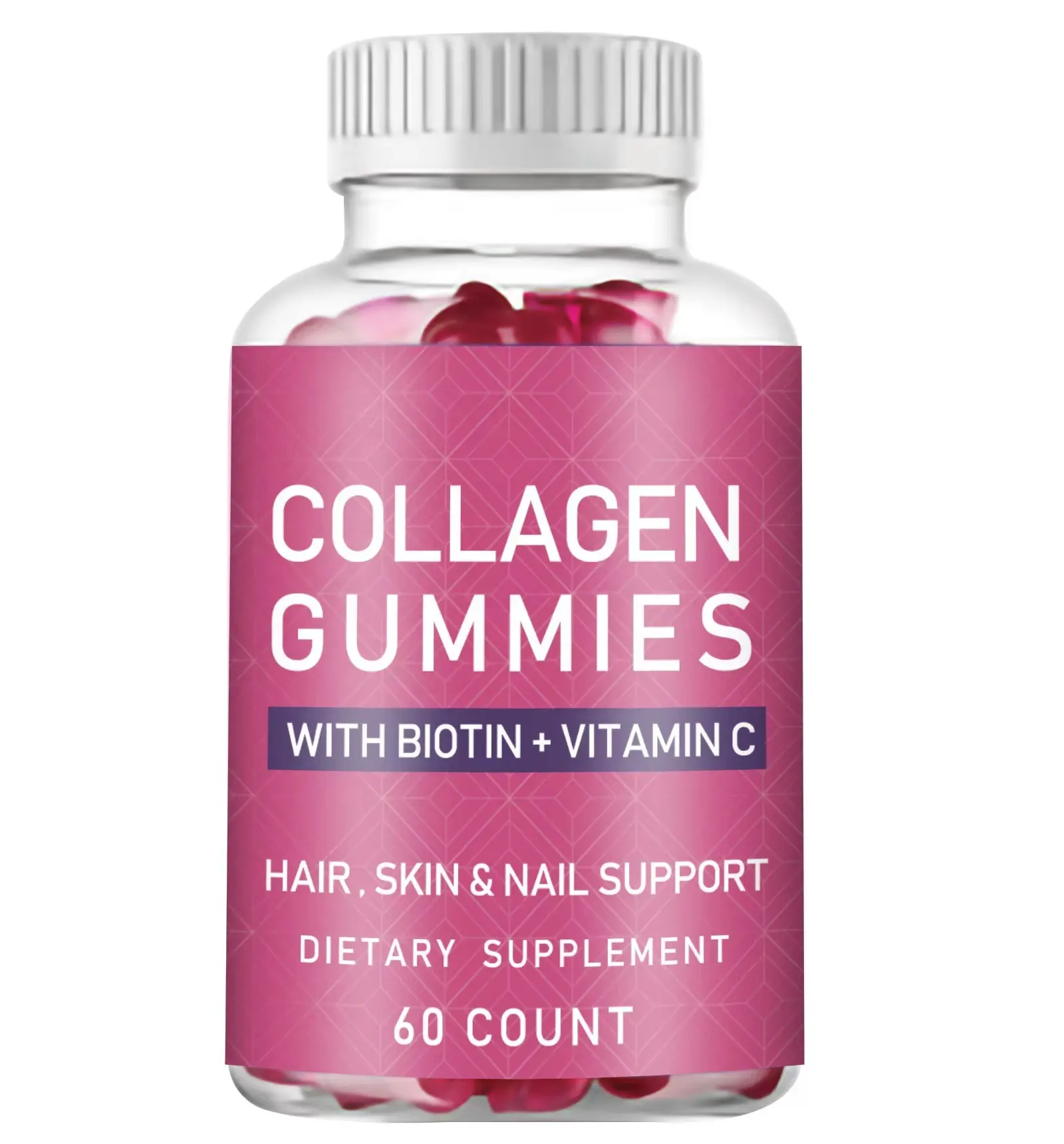 קולגן Gummeis עור הלבנת Gummies קולגן תוספי הלבנת עור Gummy ויטמינים עבור שיער עור ובציפורניים מותג פרטי