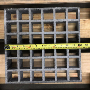 19 * 19毫米玻璃钢防滑玻璃纤维走道模具光滑粒度塑料复合地板格栅，用于建筑定制切割