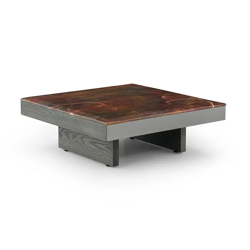 Mobili da soggiorno di fascia alta personalizzati Design tavolino da tè in marmo tavolini da caffè moderni in pietra