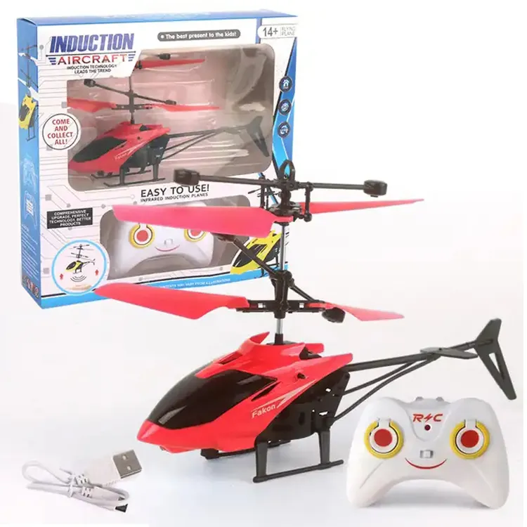 बच्चों के लिए इंफ्रारेड इशारा सेंसिंग फ्लाइंग खिलौने रिमोट कंट्रोल आरईसी हेलीकॉप्टर खिलौने