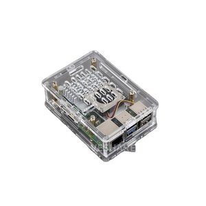 Custodia in acrilico trasparente per Raspberry Pi 5, supporta l'installazione di Cooler attivo ufficiale - Product Image 1